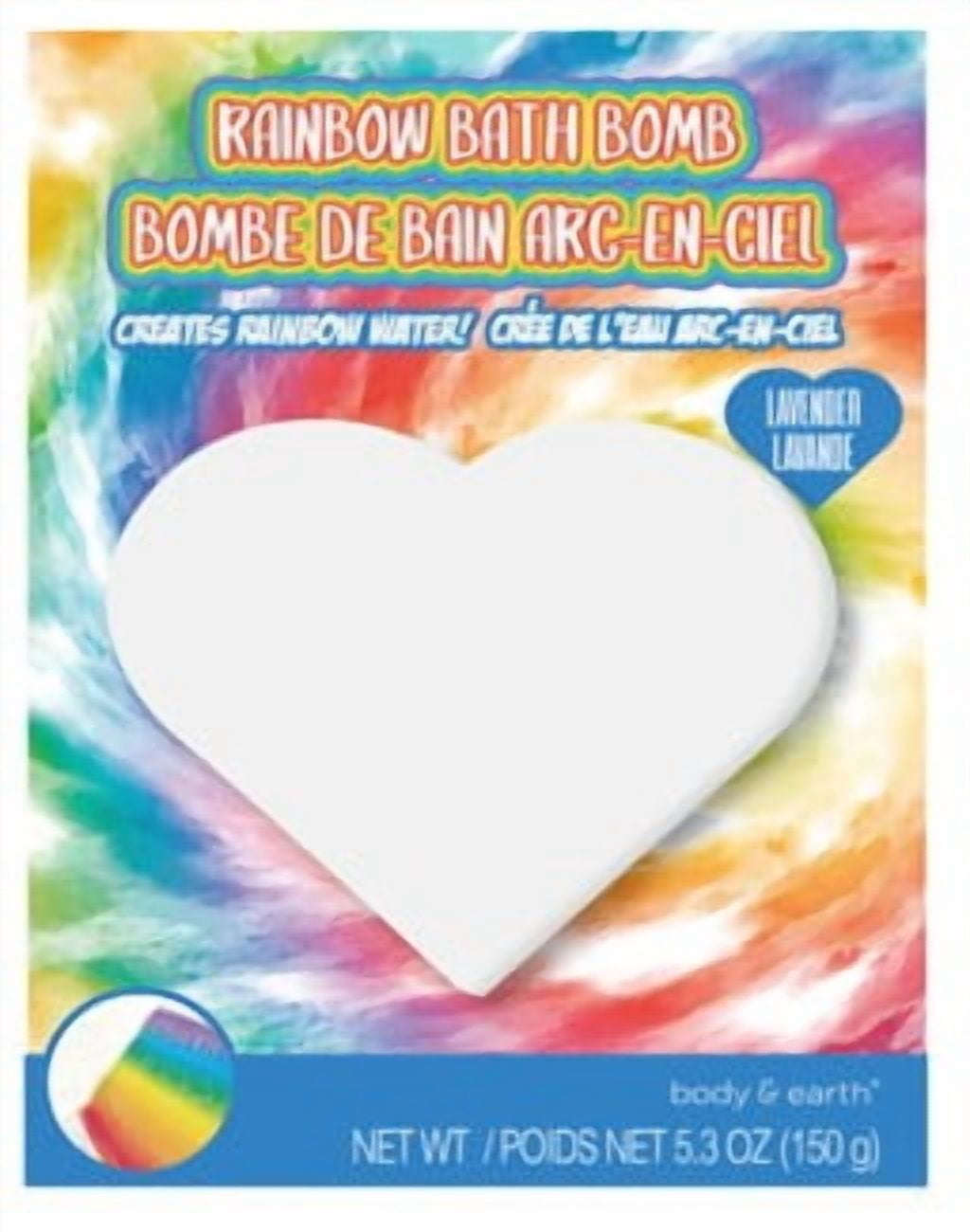 Body & Earth Rainbow Bath Bomb Heart