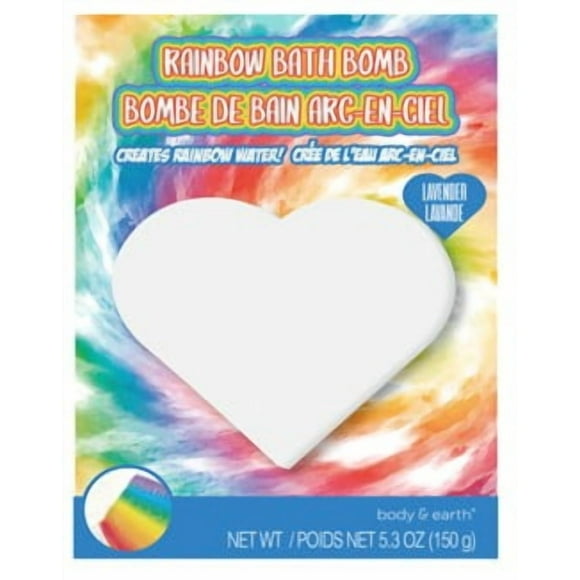 Body & Earth Rainbow Bath Bomb Heart
