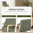 thumbnail image 4 of CQSXDA Mid Century Accent Chair with Upholstery, Solid Wood Frame and Detachable Lumbar  Pillow for Versatile Spaces, Green, 4 of 12