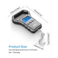 thumbnail image 2 of Fishing Scale, 110lb/50kg Hanging Luggage Scale with Backlit LCD Screen, for Suitcases with Large Handles, Digital Postal Scale, 2 of 5