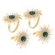 thumbnail image 1 of Metal Servilletas Anillos, 4uds Girasol Servilletas Anillos Soporte Hebilla Juego para Comedor Mesa Decoraciones Boda Cumpleaños Vacaciones Fiesta, Oscuro Verde, 1 of 5