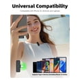 thumbnail image 2 of Micrófono Lavalier Inalámbrico USB Tipo C con Cancelación de Ruido para iPhone y Android 100 Pies 18, 2 of 6
