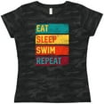 thumbnail image 3 of Inktastic Swimming Eat Sleep Swim Repeat Women's T-Shirt, 3 of 5