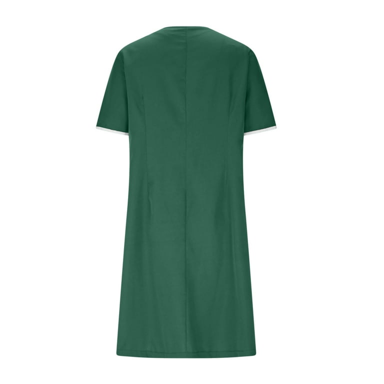 Women's Casual Dresses UK Elegant Party Solid Color With Pockets Button Splicing Lapel Caregiver Nurse Work Midi Dress Plus Size Ladies Wedding Guest Formal Cocktail Dresses - Walmart.com Women's Casual Dresses UK Elegant Party Solid Color With Pockets Button Splicing Lapel Caregiver Nurse Work Midi Dress Plus Size Ladies Wedding Guest Formal Cocktail Dresses - Walmart.com