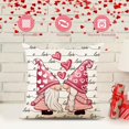 thumbnail image 5 of Valentine''s Day Pillow Covers 18x18 Inch Valentines Day Pink Flower Pillow Covers Valentines Love Gnome Throw Pillow Covers Wedding Anniversary Cushion Case Decoration for Sofa Couch Set of 4, 5 of 6