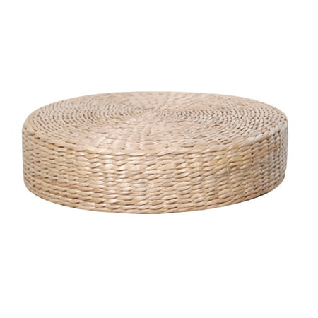 

NUOLUX Tatami Straw Weaving Cushion Hand-woven Bay Window Yoga Meditating Buddha Worship Cushion Round Straw Weave Handmade Pillow Floor Yoga Chair Seat Mat