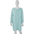 thumbnail image 3 of Women's long-sleeved round neck knitted pullover oversized autumn and winter loose long sweater dress, 3 of 9