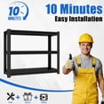 thumbnail image 6 of Black Metal Aquarium Stand with Adjustable Shelves, 3-Tier Design Suitable for 30-40 Gallon Fish Tanks, 6 of 14