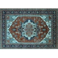 thumbnail image 1 of Ahgly Company Indoor Rectangle Persian Light Blue Traditional Area Rugs, 4' x 6', 1 of 4