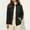 Black, variant on Edvintorg Women Down Coats with Zipper Solid Casual Jackets Outdoor Plus Size Outwears Long Sleeve Windproof Loose Coat