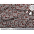 thumbnail image 3 of Soimoi Cotton Cambric Fabric Leaves & Floral Block Printed Fabric 1 Yard 42 Inch Wide, 3 of 3