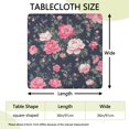 thumbnail image 2 of Pioneer Flower Floral Print Pattern Square Fitted Tablecloth with Elastic Edge,Square Table Cover,Washable Elastic Table Cover for Home Kitchen Party Decor 36"x36", 2 of 6