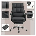 thumbnail image 5 of Ergonomic Office Chair with Footrest - Swivel Desk Chair, Adjustable Height & Reclining, PU Leather, Black - Home Office, Gaming, 5 of 9
