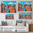 thumbnail image 4 of Designart "Pop Art Copenhagen I" Copenhagen Floater Framed Wall Art Living Room, 4 of 7
