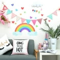 thumbnail image 5 of Adhesivo luminoso para pared de arcoíris, suministros decorativos de decoración de pared para dormitorio, vacaciones, decoración de fiesta de año nuevo, regalo, arcoíris, 5 of 5