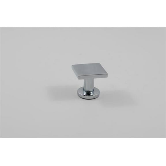 Square Cabinet Knob, Polished Chrome