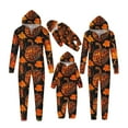 thumbnail image 5 of AGWOLF Halloween Family Onesie Pajamas Matching Sets Cute Pumpkin Print Hoodie Pjs Long Sleeve Zipper One-Piece Jammies Sleepwear Mom S, 5 of 5