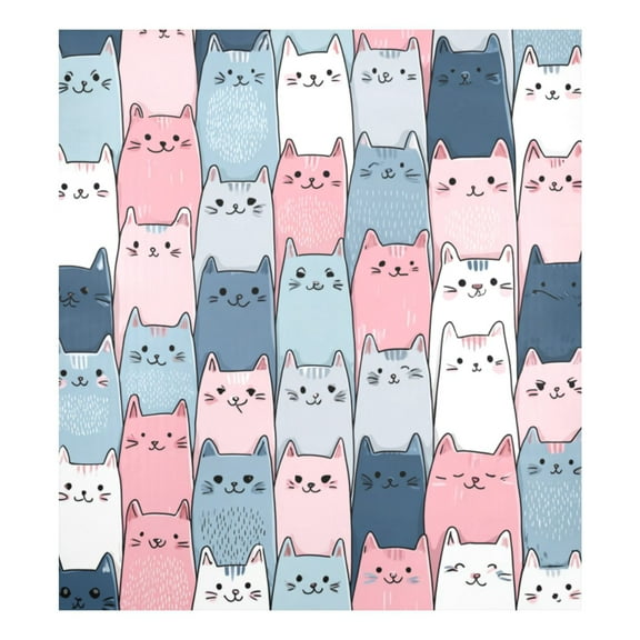 IAUYY Magnetic decorative sticker - 23x26 Inch PVC Refrigerator Decorative Cover, Removable DIY Art for Kitchen Appliances Simple Sketch Of A Cat