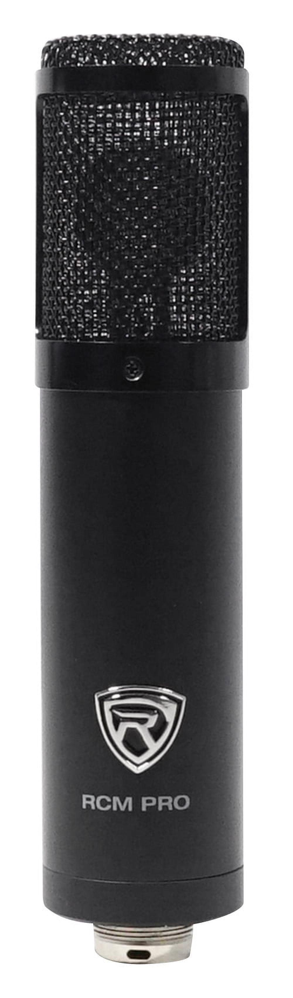 Rockville RCM PRO Professional Studio Condenser Microphone, Samsung Capacitors, Cardioid Pattern, Shock Mount Included, Large Diaphragm, for Vocals and Podcasting