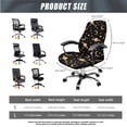 thumbnail image 5 of HELLHERO Galaxy Moon Star Print Office Chair Cover Set, Anti Dust Gaming Chair Seat Cover with Arm Rest Covers, Stretchable Rotating Boss Chairs Slipcover, Home Decor, 5 of 6