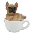 thumbnail image 3 of Realistic Mini French Bulldog Puppy Teacup Statue Pet Pal Dog Resin Figurine, 3 of 6