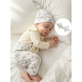 thumbnail image 5 of BemeyourBBs Preemie Newborn Baby Girls Hospital Going Home Outfits The Princess Has Arrived Letters Print Long Sleeve Romper Elastic Waist Pants Headband Hat Set Infant Baby Girl Clothes, 5 of 9