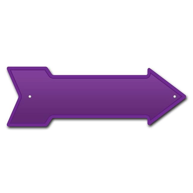 SignMission P-ARROW12-999654 12 x 36 in. Wide Purple Arrow Sign