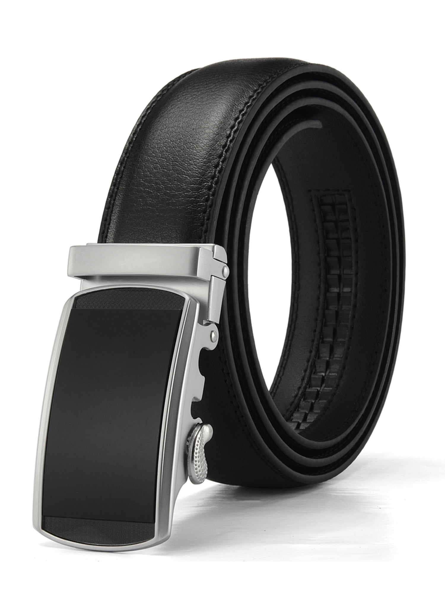 JINIU Mens Leather Belt Automatic Buckle 35mm Ratchet Dress Black Belts Boxed JINIU Mens Leather Belt Automatic Buckle 35mm Ratchet Dress Black Belts Boxed