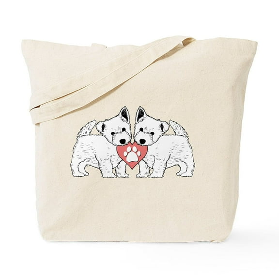 CafePress - Westie Love Tote Bag - Unisex Canvas Tote Bag, Beige, 1-Piece