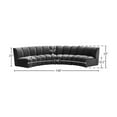 thumbnail image 3 of Meridian Furniture Infinity Gray Velvet 4pc. Modular Sectional, 3 of 12