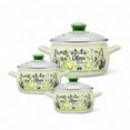 thumbnail image 5 of METALAC Olives Enamel Stockpot with Glass Lid 5.6 Qt (5.3 L) Enameled Steel Stock Pot for Cooking Induction Soup Pot, 5 of 10