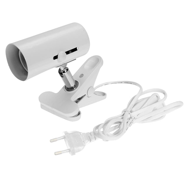 Soporte De Lámpara E27 Soporte de lámpara de reptil de calefacción UVA + UVB Bombilla con clip Kit de luz para mascotas (Blanco) Tmvgtek Para estrenar