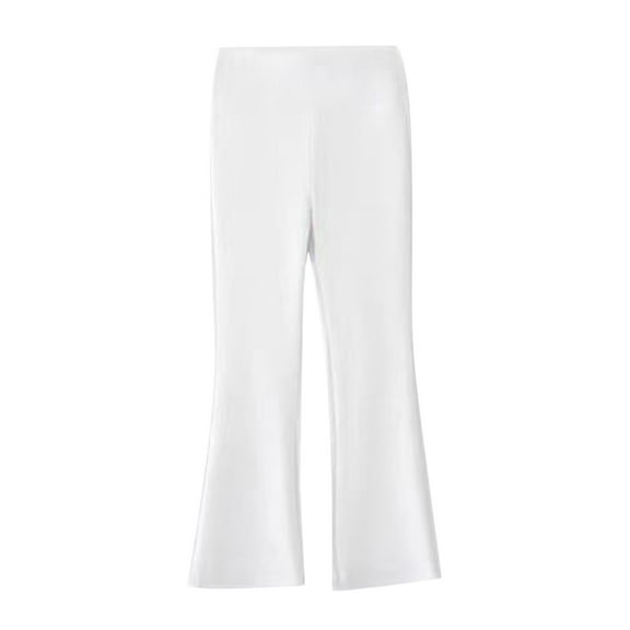 KDSJSXW Children's Casual Loose Flared Pants Girls Wide Leg Legging Pant Casual High Waist Yoga Bottom Flared Pants Girls Dress Pant (White,150)