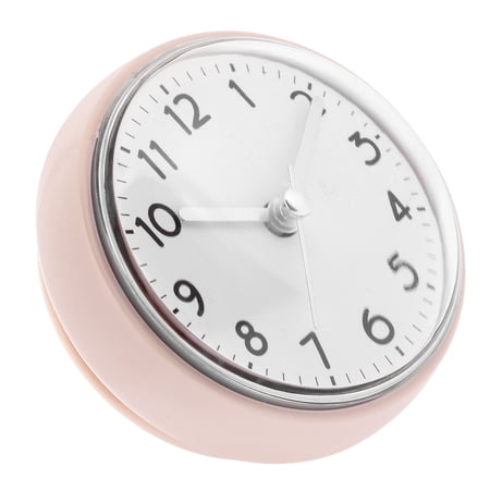 WASHWEPE Bathroom Clock Waterproof Gray Plastic Round Shape for High Humidity Environments 1Pcs