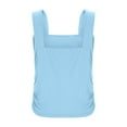 thumbnail image 7 of Women's Square Neck Going Out Crop Tops Casual Sleeveless Solid Color Blouse Summer Slim Fit T-Shirts, 7 of 7