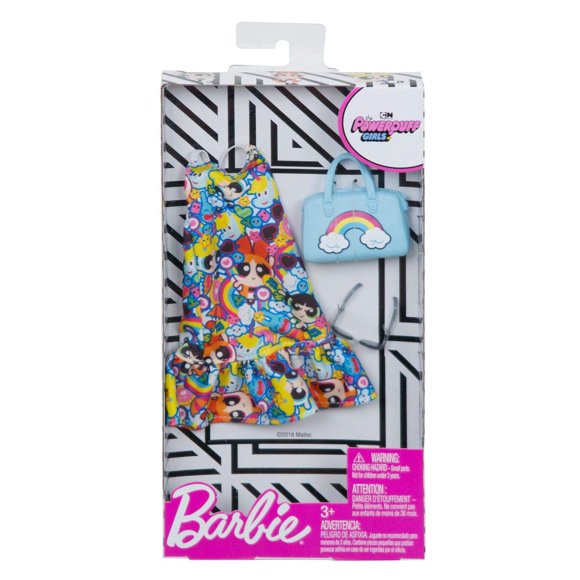 Barbie Clothes: The Powerpuff Girls Character Tank Dress with Rainbow Purse & Sunglasses Barbie -