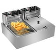 thumbnail image 2 of 5000W 12L Dual Tanks Electric Deep Fryer Professional Tabletop Restaurant kitchen Frying Machine With 2 Basket, 2 of 9