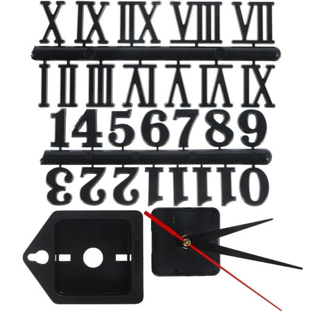 DIY Wall Clock Kit with Numbers for Handmade Clocks Plastic Black 1 Set