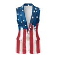 thumbnail image 2 of Uorisanigo Flag Print Women’s Sleeveless Vest Tops Size 2XL V Neck Blazer Vest for Women Lightweight Blazers Suit Vests Top Fashion, 2 of 7