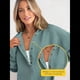 thumbnail image 5 of Sudadera con Capucha de Larga Extragrande para Mujer, Cuello en V, Botones y Abertura Lateral, Estilo Informal. Verde Pavo Real M, 5 of 9