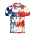 thumbnail image 5 of UVEASISHA Patriotic Polos Shirts for Men Mesh Short Sleeve 4th of July Golf Shirt Distressed American Flag Print Collared T-Shirts Big and Tall Athletic Workout Shirts Pink L, 5 of 6