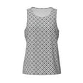 thumbnail image 4 of Fotbe Gray Plaid Pattern Men's Quick Dry Workout Tank Top Gym Muscle Tee Fitness Bodybuilding Sleeveless T Shirt Breathable Workout Shirt-Medium, 4 of 9