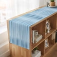 thumbnail image 6 of Table Runners 108 Inches Long Dress Scarves, Light Blue Farmhouse Coffee/Dining/Kitchen Table Runner for Living Room, Modern Abstract Art Ombre Striped 13x108 Inch, 6 of 9