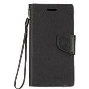 GSA Denim Flip Wallet Case For Motorola Moto G6 XT1925 - Black