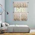 thumbnail image 5 of Vintage Botanical Kitchen Curtains Sets for Windows 24 Inch Length, Spring Floral Summer Botanical Rustic Rod Pocket Window Treatments Tier Curtains and Valances Set for Bedroom/Bathroom, 5 of 8