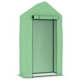 thumbnail image 3 of vidaXL Green PE Mesh Fabric Greenhouse Steel Frame 3.3'x1.6'x6.2' 5.4 ft² for Home Garden, 3 of 10