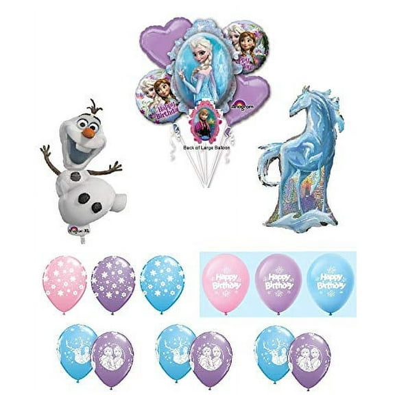 Frozen Anna ELSA Olaf Nokk Water Spirit Horse Snowman Snowflake (19) Birthday Party Balloons Set