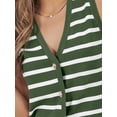 thumbnail image 2 of Vest for Women Striped Dressy Tops Cropped Tank Tops 2024 Summer Sleeveless Button Up Cardigan Sweater Vests, 2 of 6