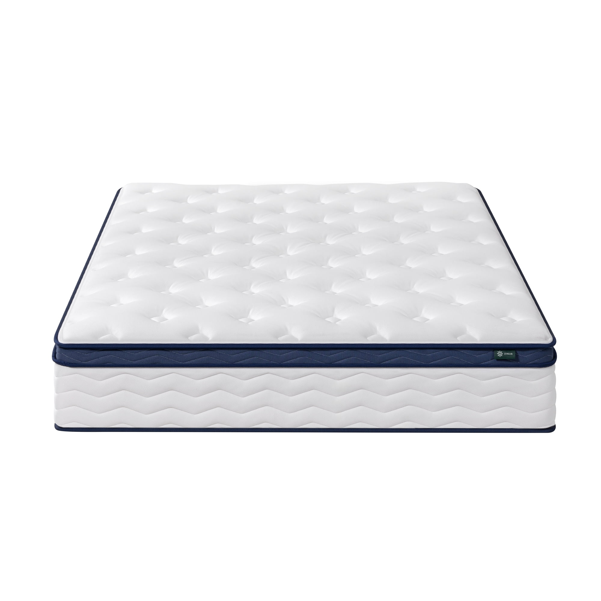 Zinus 12" Pocket Coil Euro Top Hybrid Mattress, Queen