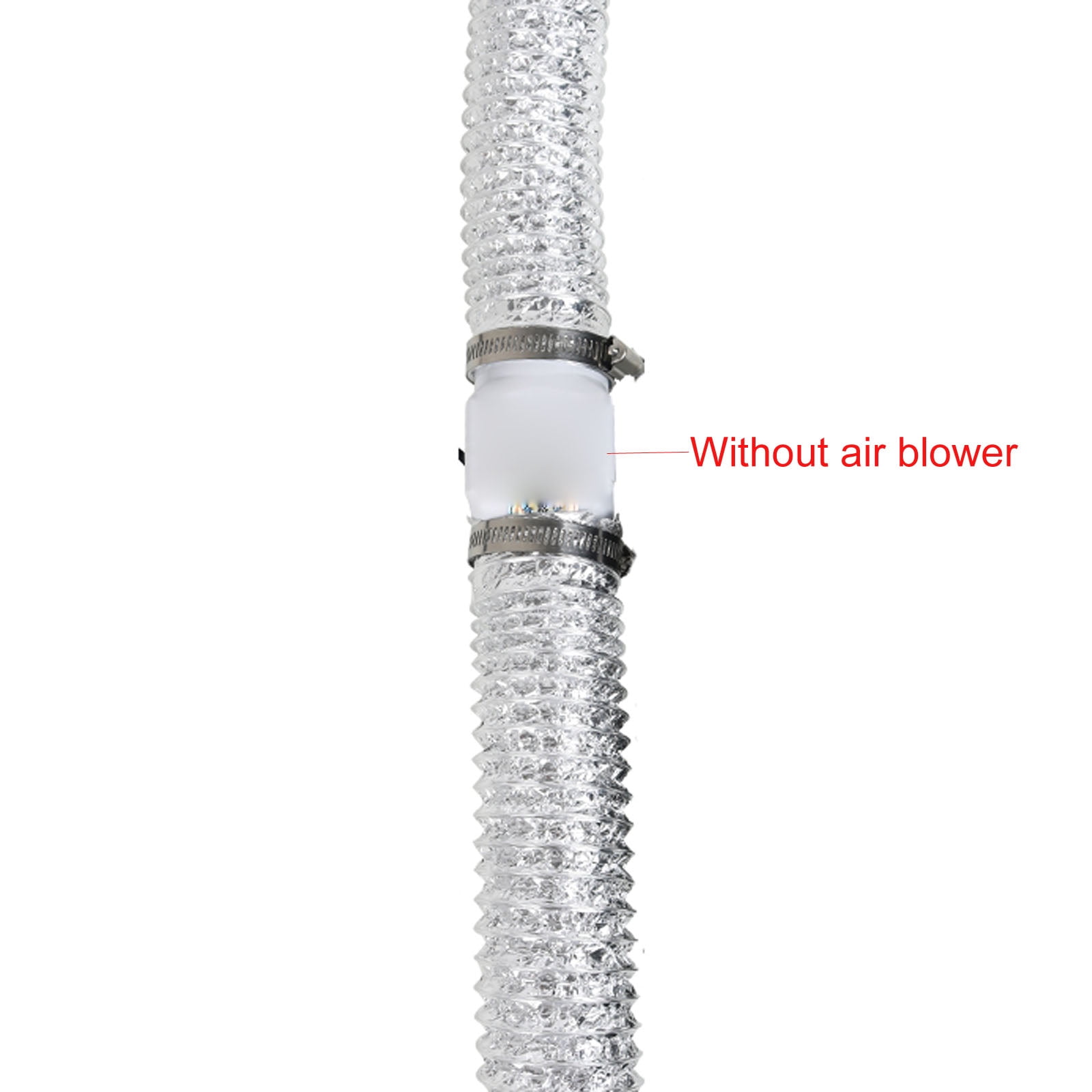 Dryer Vent Hose Air Duct Aluminum Ducting with 2 Screw Clamps 1.97in Diameter Dryer Vent Hose for Air Conditioning